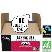 100 dosettes ESE expresso ESPREZIONE bio quitable