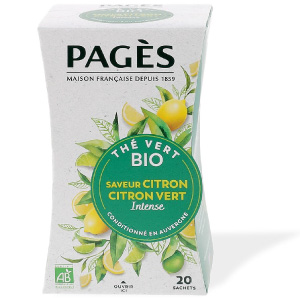 Th vert bio Citron & Citron vert Pags x 20 sachets