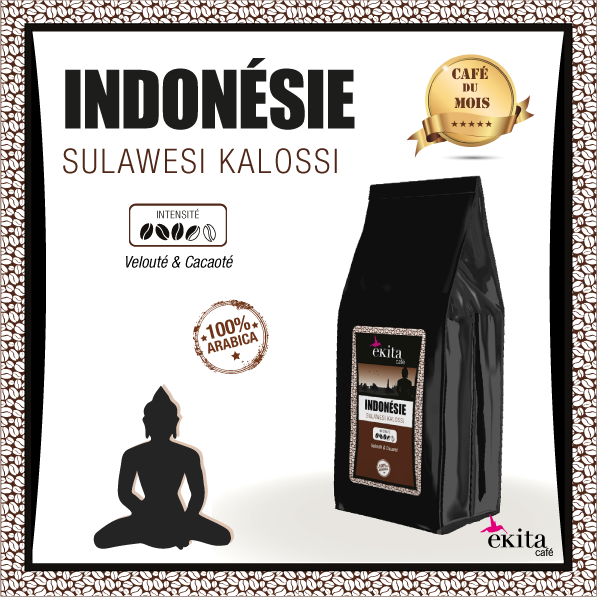 Café en grains Indonésie Sulawesi Kalossi Raja Toraja 250g Café en grains Indonésie Sulawesi Kalossi Raja Toraja 250g