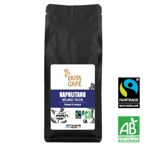 Caf italien en grains NAPOLITANO bio quitable 1 kg