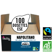 100 dosettes ESE expresso NAPOLITANO bio quitable