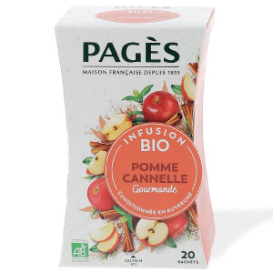 Infusion bio Pomme, Cannelle Pags x 20 sachets