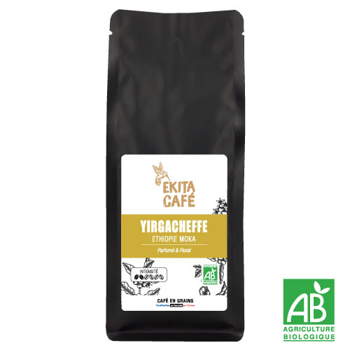 Café bio en grains Ethiopie Moka YIRGACHEFFE 250g