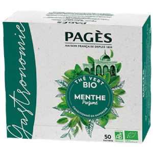 Th vert bio Menthe Pags x 50 sachets