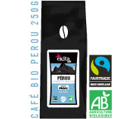 Grand cru de café arabica en grains bio équitable Pérou 250g Grand cru de café arabica en grains bio équitable Pérou 250g