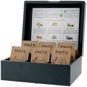 Coffret en bois infusion bio Pagès x 60 sachets