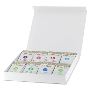 Coffret en carton thés et infusions bio Prestige du Monde Pagès x 40 mousselines