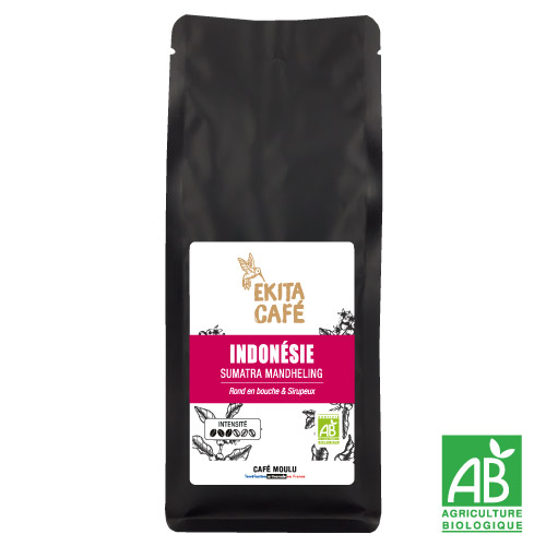 Café moulu bio équitable Indonésie Sumatra 250g