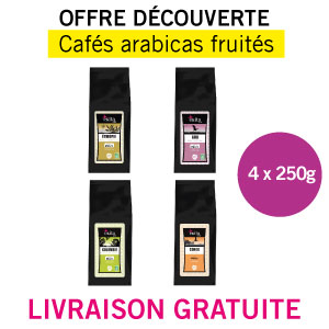 Offre découverte 4 cafés bio arabicas fruités x 250g