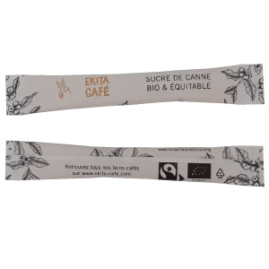 Stick de sucre de canne bio équitable 4g x 1000