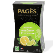 Thé vert bio citron citron vert Pagès