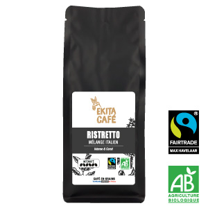 Caf italien en grains RISTRETTO bio quitable 250g