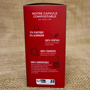 20 capsules Nespresso© compostables café bio ESPREZIONE (ddm 06/2025)