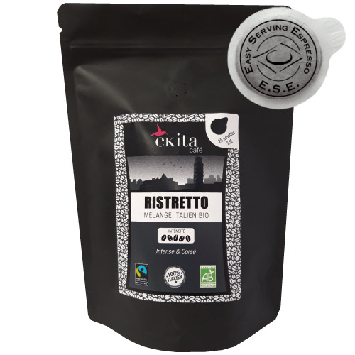 25 dosettes ESE expresso RISTRETTO bio équitable