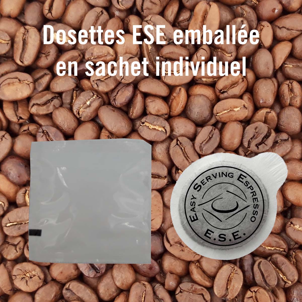 100 dosettes ESE expresso Décaféiné de café bio