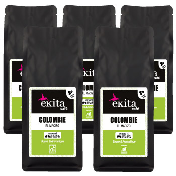 Café bio en grains arabica Colombie 250g