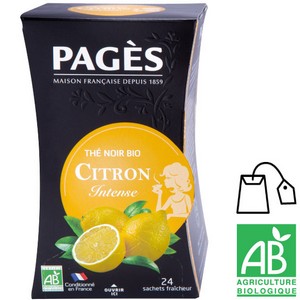 Thé noir bio Citron Pagès x 24 sachets