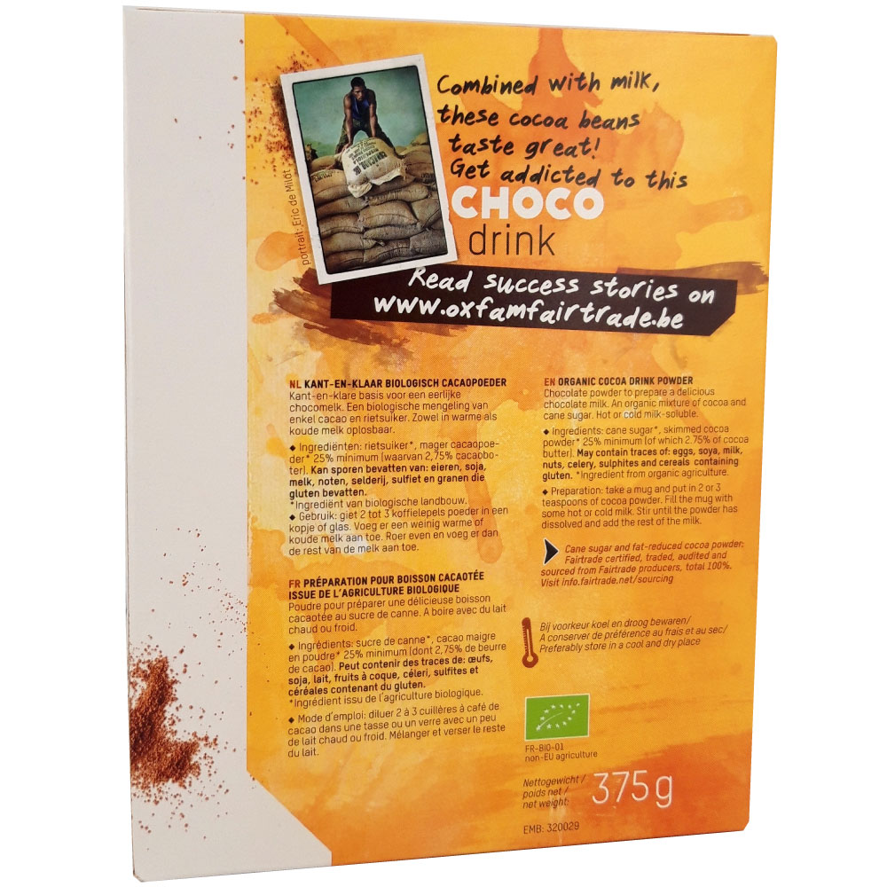 Pur cacao bio non sucré en poudre issu du Commerce Equitable