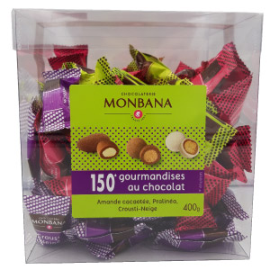 Monbana Assortiment 3 chocolats - box 150 gourmandises (ddm 08/06/2022)