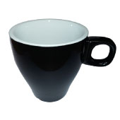 Tasse  caf cappuccino porcelaine noire Clara 23cl