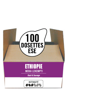 100 dosettes ESE expresso ETHIOPIE