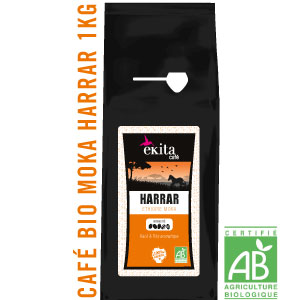 Café bio moulu Ethiopie Moka Harrar 1 kg