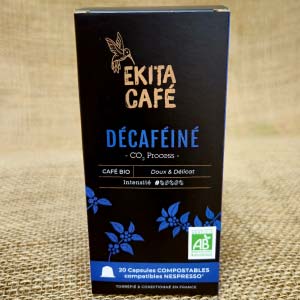 20 capsules Nespresso© compostables café bio DÉCAFÉINÉ (ddm 06/2025)
