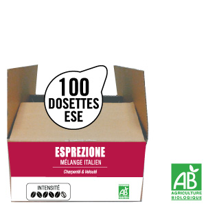 100 dosettes ESE expresso ESPREZIONE bio