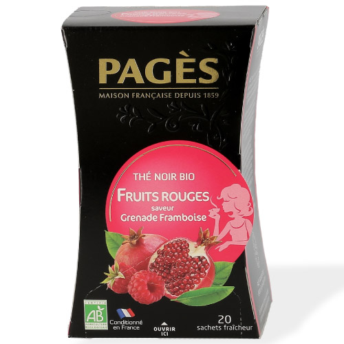 Thé noir bio Fruits Rouges Pagès x 20 sachets