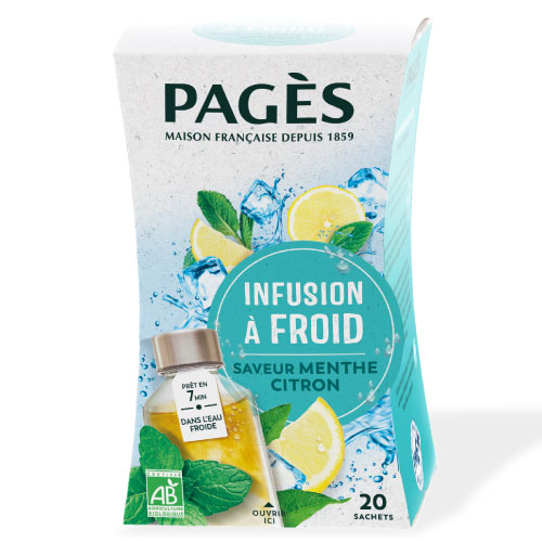 Infusion bio à froid Menthe Citron Pagès x 20 sachets