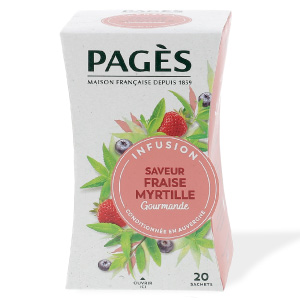 Infusion Verveine Fraise Myrtille Pags x 20 sachets