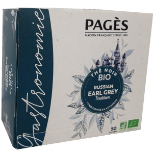 Thé noir bio Earl Grey Russian Pagès x 50 sachets