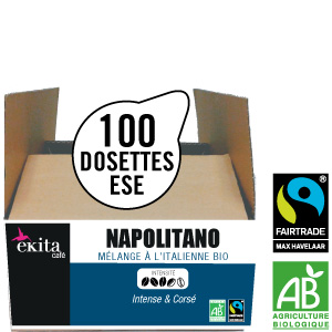100 dosettes ESE expresso NAPOLITANO bio équitable