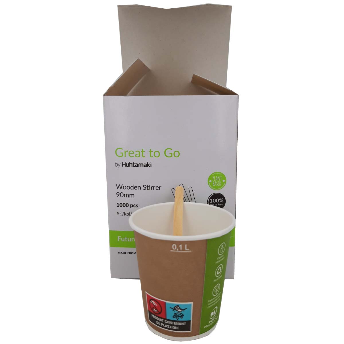 Touillettes En Bois Biodégradables - Lot De 300 Bâtonnets 11 Cm Pour Café, Thé, Cocktails - Écologique Et Pratique