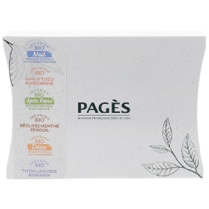 Coffret en carton Infusions bio Pags x 60 sachets