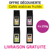 Offre découverte 4 cafés bio arabicas fruités x 250g