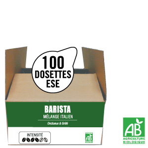 100 dosettes ESE expresso BARISTA bio