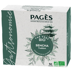 Thé vert bio Nature Sencha Pagès x 50 sachets