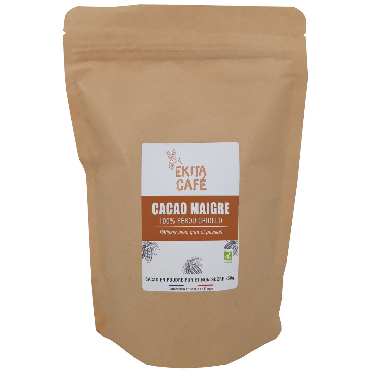 Pur Cacao En Poudre Maigre Non Sucré 250g Bio