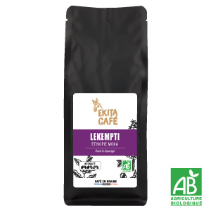 Café bio en grains Ethiopie Moka LEKEMPTI 1 kg