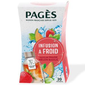 Infusion � froid Fraise, Melon, Basilic Pag�s x 20 sachets