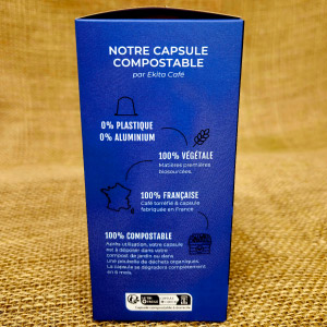 20 capsules Nespresso© compostables café bio DÉCAFÉINÉ (ddm 06/2025)