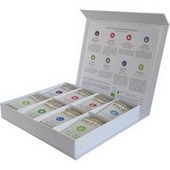 Coffret en carton thés et infusions bio Prestige du Monde Pagès x 40 mousselines