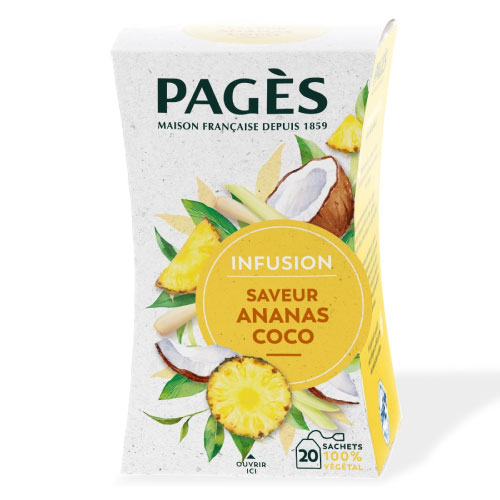 Infusion Maté Ananas Coco Pagès x 20 sachets