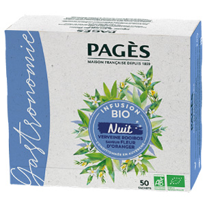 Infusion bio Nuit Verveine Rooibos Pagès x 50 sachets