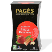 Thé vnoir bio saveur Fraise Rhubarbe Pags