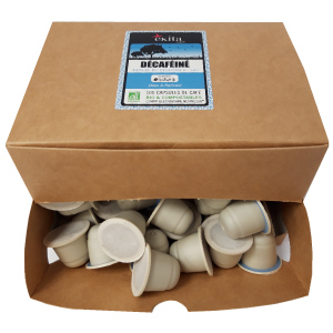 Capsules compostables Nespresso® Décaféiné bio x 100