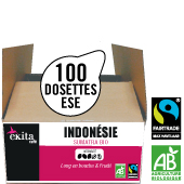 100 dosettes ESE expresso INDONÉSIE  bio équitable