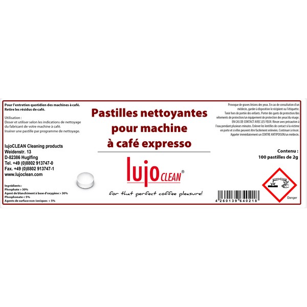 Pastilles de nettoyage pour machine à café - 150x tablettes à 2 grammes  compatible avec Jura Delonghi Siemens Bosch Krups Melitta : :  Cuisine et Maison