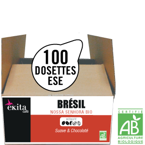 100 dosettes ESE expresso BRÉSIL bio